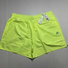 Adidas Men's Primegreen Solid CLX SH SL Swimming Shorts Hi-Res Yellow Size 2XL