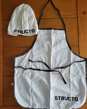 Structo Kitchen Apron Chef Hat Childs Kids Toy Play Hong Kong Dress-up Rayon Vtg