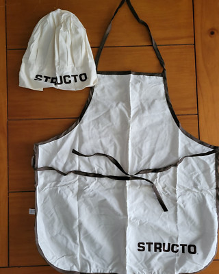 Structo Kitchen Apron Chef Hat Childs Kids Toy Play Hong Kong Dress-up Rayon Vtg