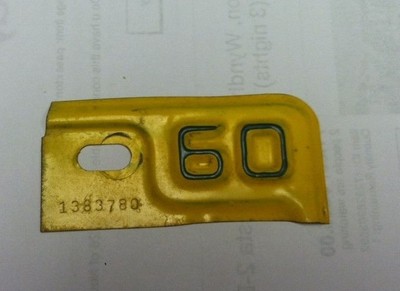 michigan 1960 tab license plate serial number