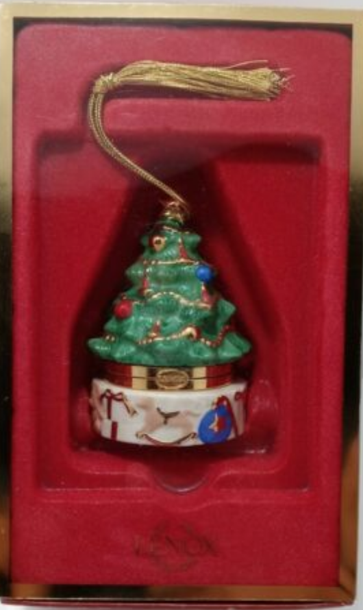 Lenox Christmas Tree Treasure Box Ornament | eBay