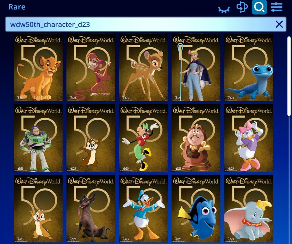 Disney Collect by Topps - 94 card D23 50th Anniversary Gold