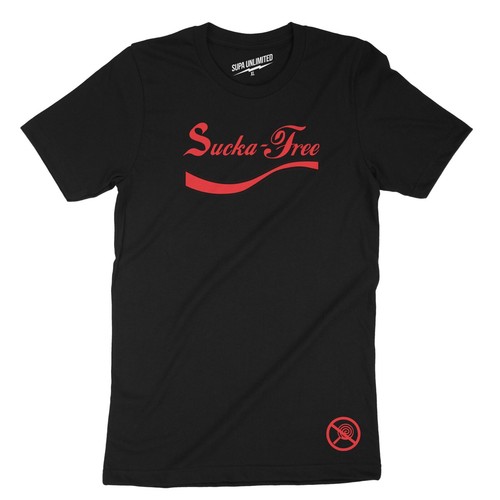 Men's Urban Hip Hop Stay Sucka Free Trendy Rapper Graphic 90's T-Shirt - Picture 3 of 4