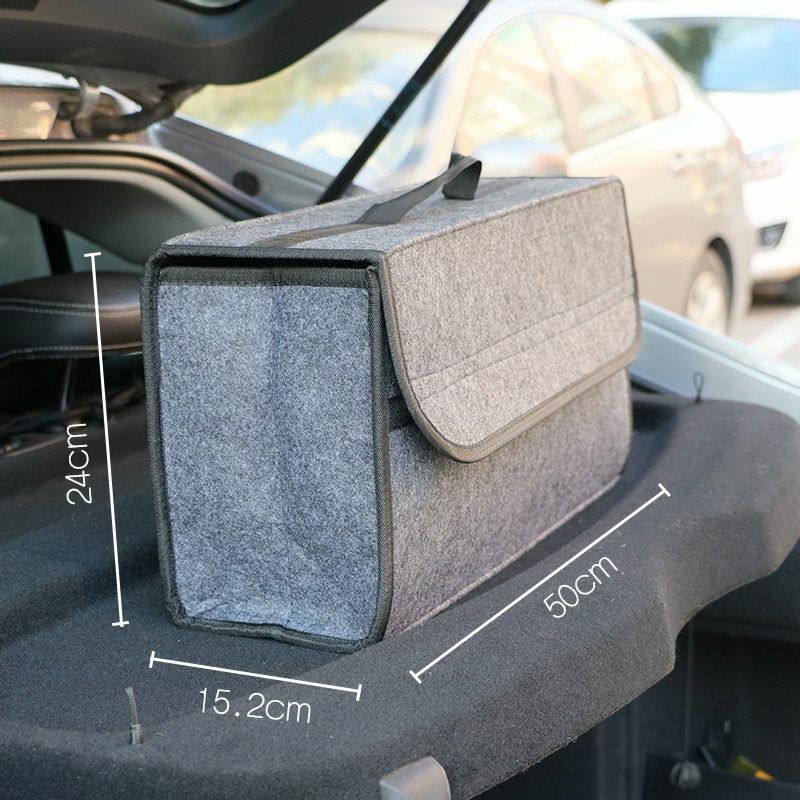 Car Trunk Organizer Soft Large Storage Auto Anti Slip Compartment Boot Tool  Box