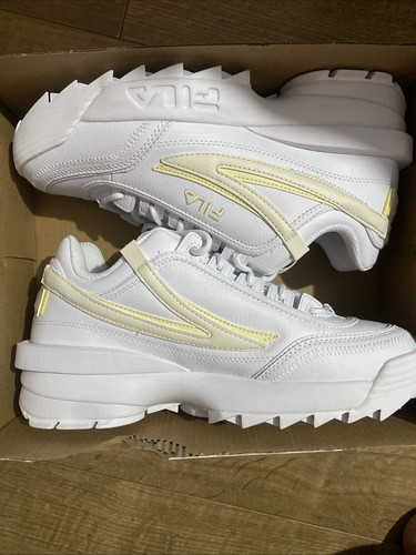 Fila Disruptor II Mujer Zapatillas Reino Unido Talla 8.5 Zapatillas Blanco/Caja Limón Sin Tapa - Imagen 8 de 11