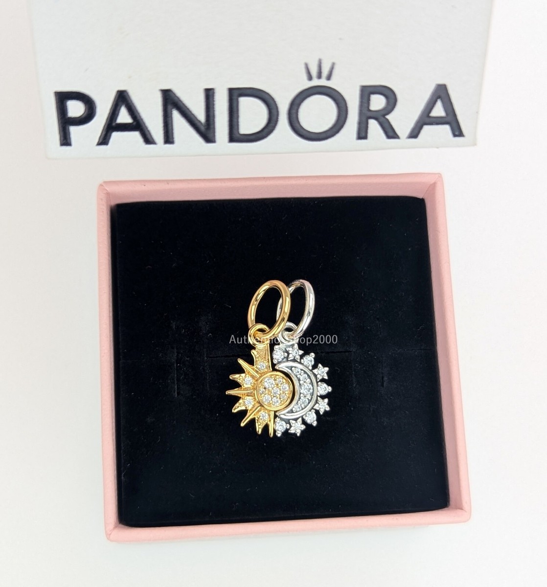 New 100% Authentic PANDORA 14k 925 Splitable Sun & Moon