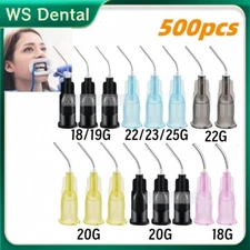 500* Dental Acid Etch Flow Prebent Needle Irrigation Dispensing Syringe Tips