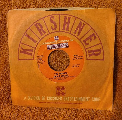 The Archies Jingle Jangle & Justine 7" 45 Vinyl Record 1960's Pop Music Vintage - Foto 4 di 6
