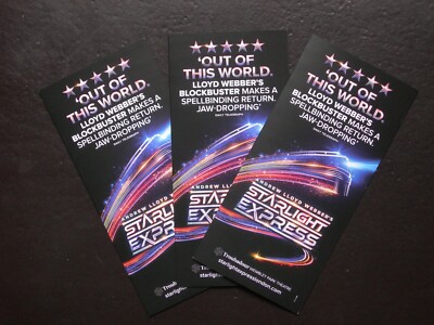 STARLIGHT EXPRESS ORIGINAL TROUBADOUR WEMBLEY PARK THEATER FLYER x 3