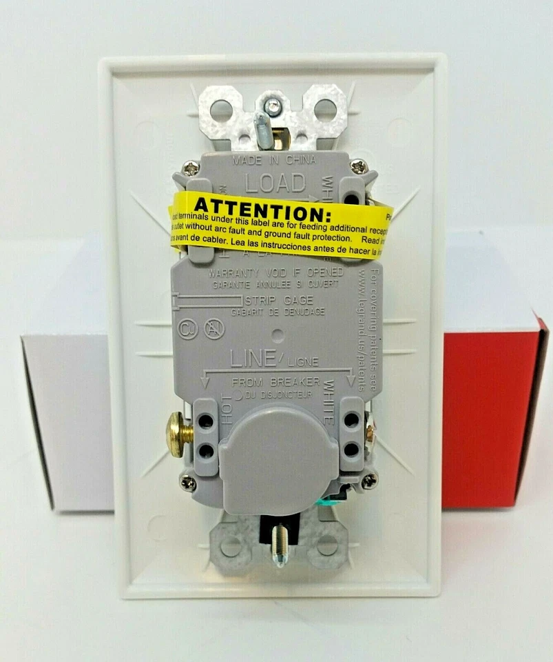 Pass Seymour AFGF152TRW AFCI GFCI Tamper Resistant Self Test WHITE a - Image 3 of 3