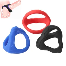 3 Colors Set Silicone Penis Stretcher Ring for Men Enhancer Prolong Aid Tool