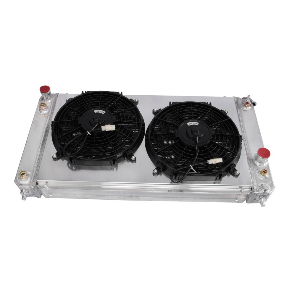 4 Core Radiator+Shroud Fan For 96-05 Chevy S10 Blazer GMC Jimmy 4.3L AT CC1826 Foto 4 de 4