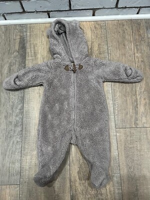Carters Baby Teddy Fleece One Piece Winter Snow Suit Size