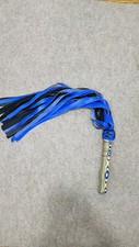 Hand-made lovely wooden handle and 36 Black & Blue leather tails flogger Whip