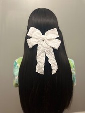 Gorgeous/Beautiful Large White Handmade Bow