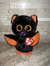 Ty Beanie Boos - ECHO the Halloween Black Bat (6 Inch) Creased Tag