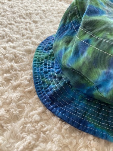 Sombrero de cubo tinte verde azul corbata piscina playa sol 4-6 - Imagen 5 de 6