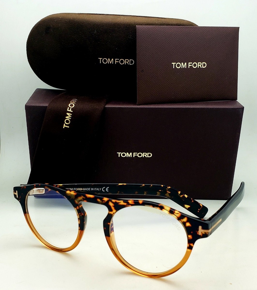 New TOM FORD Eyeglasses TF 5628-B 055 47-21 Tortoise Brown &Gold