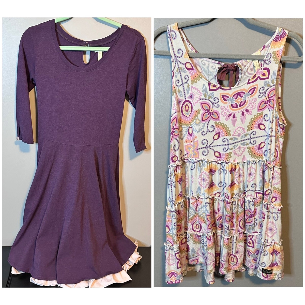 matilda jane womens purple dress Matilda Jane Womens S Purple Festive Fancy Swiss Dot Dress