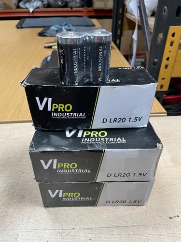 50 x VIPRO LR20 Industrial Alkaline Battery D (Pack-10) Exp 08-27