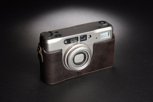 Genuine Real Leather Half Camera Case Bag Cover para Contax TVS ii Film Camera - Imagen 32 de 34