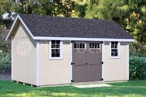 Backyard Storage Shed Plans 12' x 16' Gable Roof #D1216G 