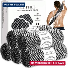 5 Pack Back Scrubber for Shower - Exfoliating Shower Towel, Japanese  Korean Sc