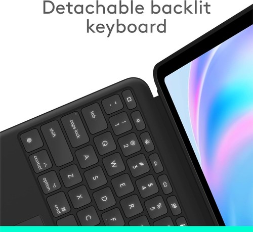 Logitech Combo Touch iPad Air 13 inch Case M2 (2024), iPad M3 & Air Keyboard Cas - Afbeelding 8 van 9