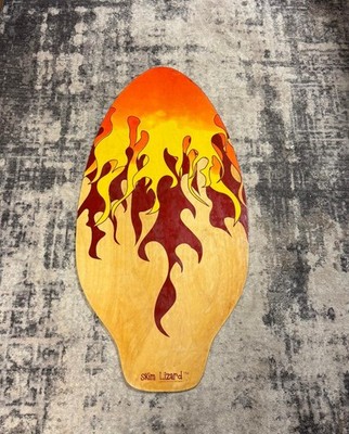 2007 Skim Lizard Pro Skimboard Flames Graphic Wood 30'' 