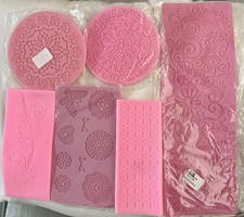 6 Set Ornate Designs Silicone Mats Moulds Resin InsertsClay Sugarveil New Packed
