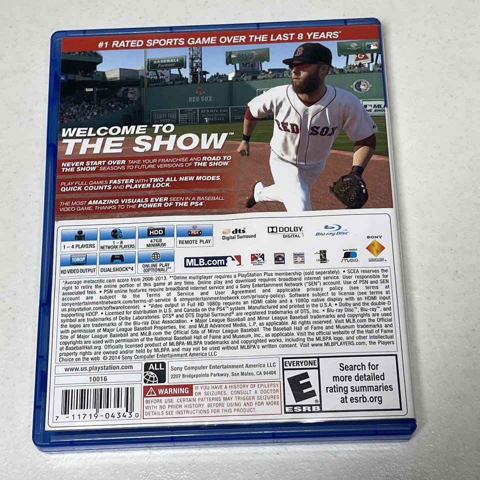 MLB 14 The Show Sony PlayStation 4 PS4 Baseball Video Game Complete Tested - Image 2 of 3