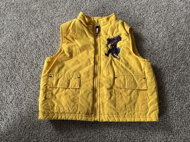 Boys Vest Size 24 Months Toddler Marvel Spider-Man Full Zipper With Pockets