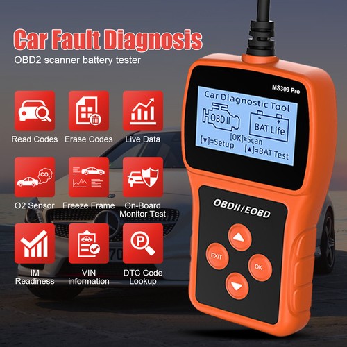 Herramienta de diagnóstico de escáner OBD2 probador de batería lector de códigos de falla de automóvil probador de motor - Imagen 5 de 16
