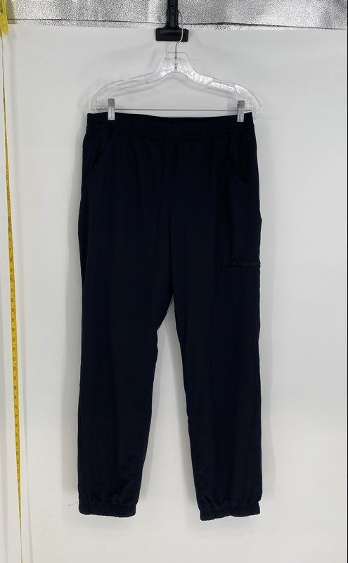 Eddie Bauer Womens Black Fleece Lined Elastic Waist Pull-On Sweatpants Size 10