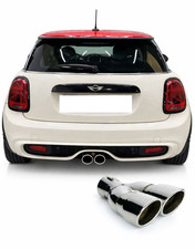 Auspuffblende für Mini Cooper S R56 Endrohr Doppelrohr Edelstahl 2x 90mm rund