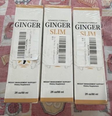 3X Ginger Slim Drops Advanced Formula  2oz 60ML Each Exp 04/26/28 Rd 