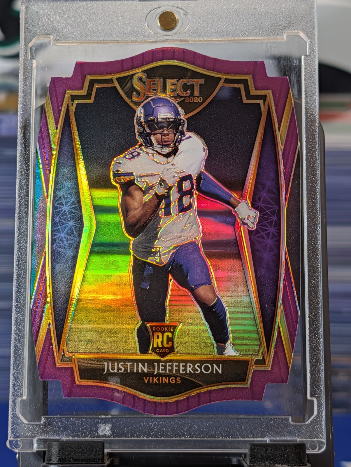 2020 Panini Select Justin Jefferson #161 RC Die-Cut Purple Prizm Vikings