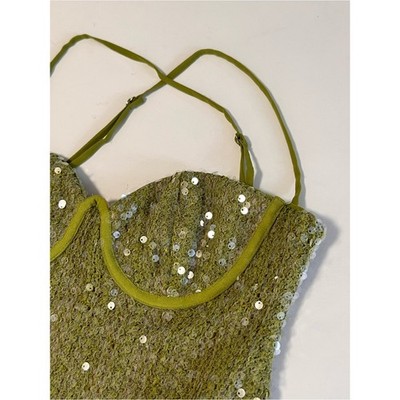 brihante sequin maxi dress in island green camila coelho Camila Coelho Brihante sequin maxi   Sizes XS, S and M  RRP: $466.71   Rental Price: $130 (includes cleaning and GST)