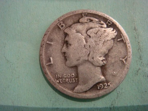 1925 P  Mercury Dime - album filler actual coin photo