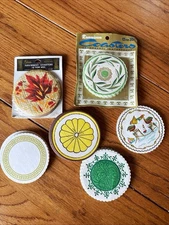 Vintage MCM DENNISON Gibson Paper Beverage Coasters Paper Lemons Scallops More