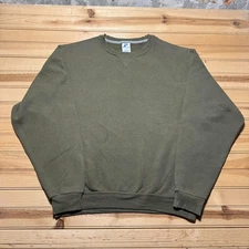 Vintage 90s Russell Athletic Blank Fleece Crewneck Pullover Sweatshirt - Large