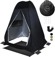 Pop Up Large Privacy Tent - 7ft Tall - Oversized Strong Extra Large, Black 