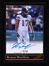 2021 Leaf Ultimate Draft 1992 Black Gold 5/50 Rashad Weaver #BG-RW1 Auto 0w8