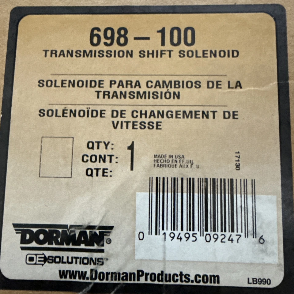 Solenoide de cambio de transmisión automática Dorman 698-100 (incluye junta) (99864) Foto 2 de 2