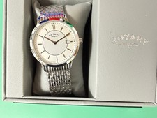 New Gents Rotary steel/ date Watch GB00296/02 RRP £149.99/ *no box*