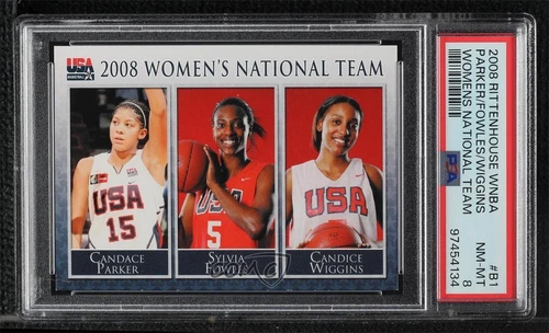2008 WNBA /667 Candace Parker Candice Wiggins Sylvia Fowles PSA 8 Rookie RC