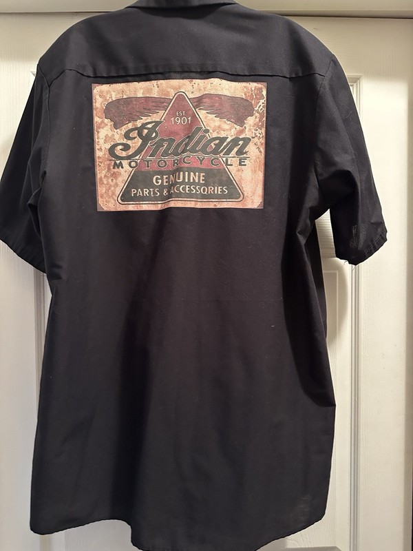 Men’s Indian Motorcycle Button Front Shirt L