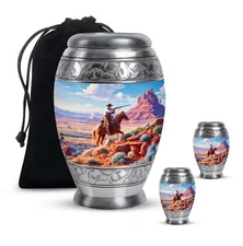 Keepsake Urns 10Inch + 3Inch Set Of 2 for Human Adult Ashes Cremation