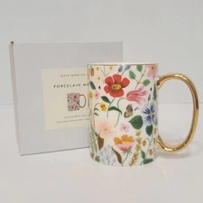 NEW Rifle Paper Co Floral Mug Strawberry Fields Anthropologie Cottagecore Flower