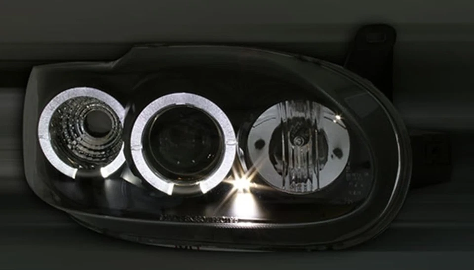 Faros para Ford ESCORT MK7 7 95-00 Angel Eyes negros envío gratuito a todo el mundo EE. UU. LP Foto 4 de 4